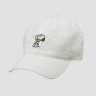 Peanuts Women's Snoopy Cotton Twill Baseball Hat, White
