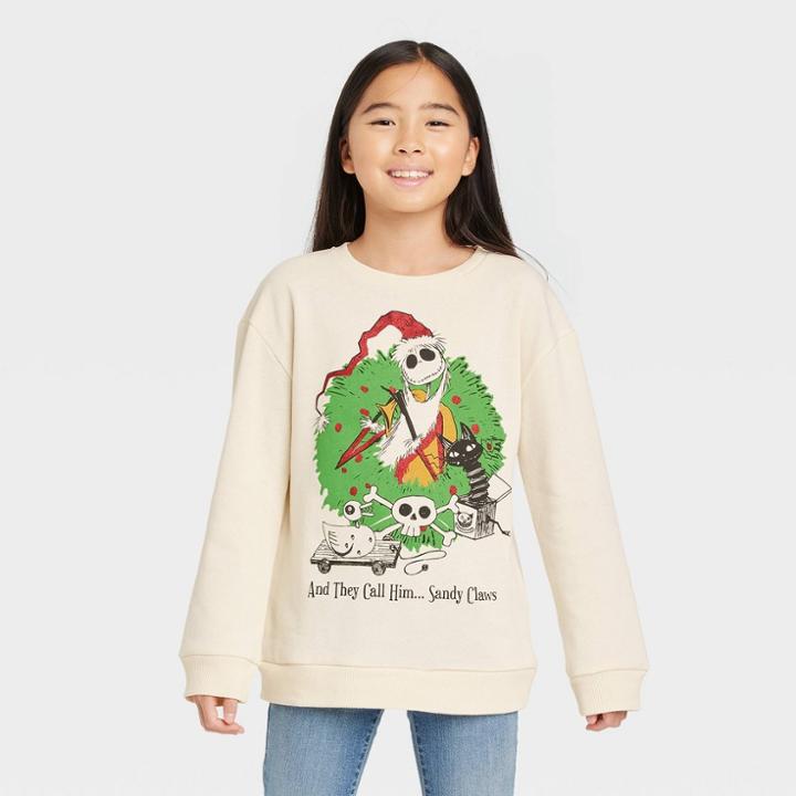 Kids' Disney Sandy Claws Fleece Sweatshirt - Ivory