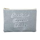 Ruby+cash Glitter Beautiful Capable Makeup Pouch - Worthy Purple