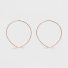 Rose Plated Open Wire Hoop Earrings 14kt - A New Day Rose