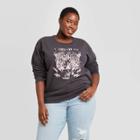 Women's I Want My Mtv Tiger Plus Size Graphic Sweatshirt - Black