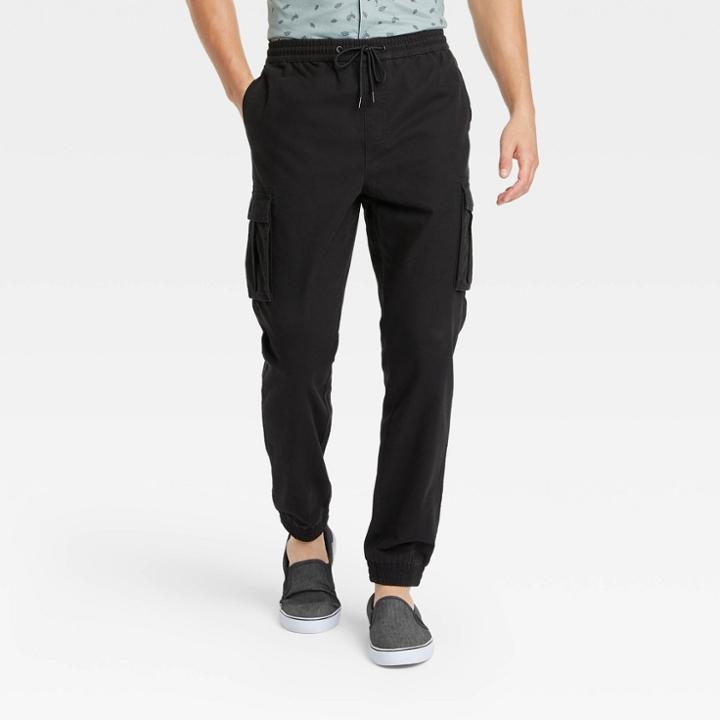 Men's Canvas Cargo Jogger Pants - Goodfellow & Co Charcoal Gray