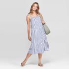 Women's Sleeveless U-neck Midi Tiered Dress - Universal Thread Blue