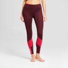Women's Comfort 7/8 Color Block Mid-rise Leggings - Joylab Red Wine