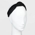 Pleated Knot Hard Headband - A New Day Black