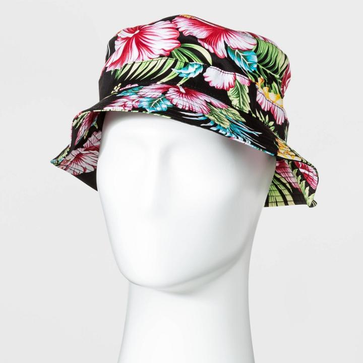 Men's Floral Print Bucket Hat - Original Use Pink M/l, Men's, Size: Medium/large,