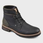 Men's Vance Co. Darvin Faux Leather Casual Lace-up Boot - Black