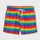 Target Pride Evolve By 2(x)ist Woven Swim Shorts - Wave Print L,