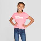 Girls' Short Sleeve Kind Hearted Graphic T-shirt - Cat & Jack Coral