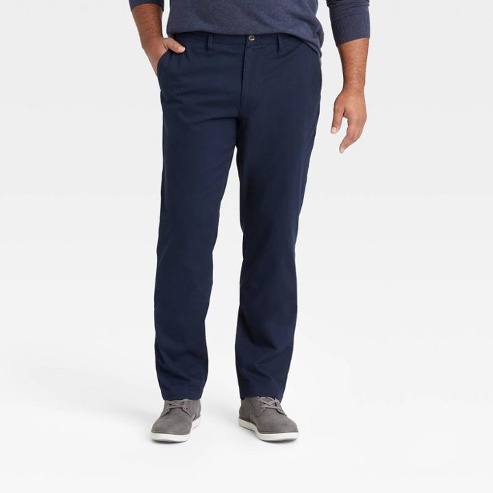 Men's Tall Athletic Fit Hennepin Chino Pants - Goodfellow & Co Fighter Pilot Blue