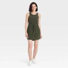 Women's Stretch Woven Dress - All In Motion Green Olive