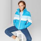 Women's Color Blocked Puffer Jacket - Wild Fable Aegean