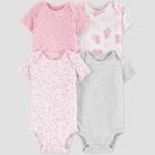 Baby Girls' 4pk Cloud Bodysuit - Just One You Made By Carter's Pink