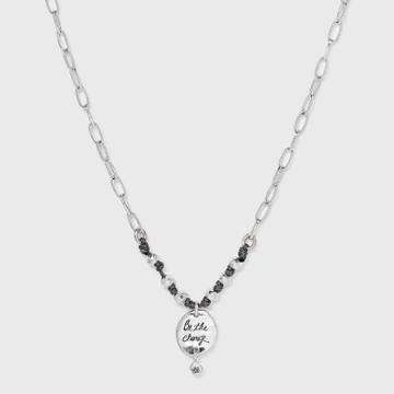 Bella Uno Bellissima Recycled Silver Plated Be The Change Necklace -