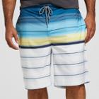 Target Men's Big & Tall Striped 10 Rapido Board Shorts - Goodfellow & Co Deep Blue