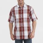 Dickies Men's Big & Tall Relaxed Fit Short Sleeve Button-down Shirt - Wine