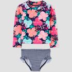 Toddler Girls' Floral Swim Rash Guard Set - Just One You Made By Carter's Pink 12m, Toddler Boy's