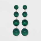 Wooden Ball Beads Drop Earrings - A New Day Teal, Blue