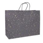 Spritz Large Foil Star Dotted Vogue Gift Bag Black -