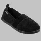 Isotoner Women's Diamond Quilted Microterry Closed-back Slippers - Black