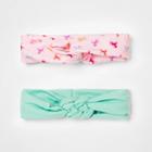 Girls' 2pk Twist And Print Soft Headbands - Cat & Jack Twist Print One Size,