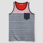 Fifth Sun Men's American Striped Pocket Tank Top - White