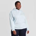 Women's Plus Size Hooded Fleece Sweatshirt - A New Day Aqua