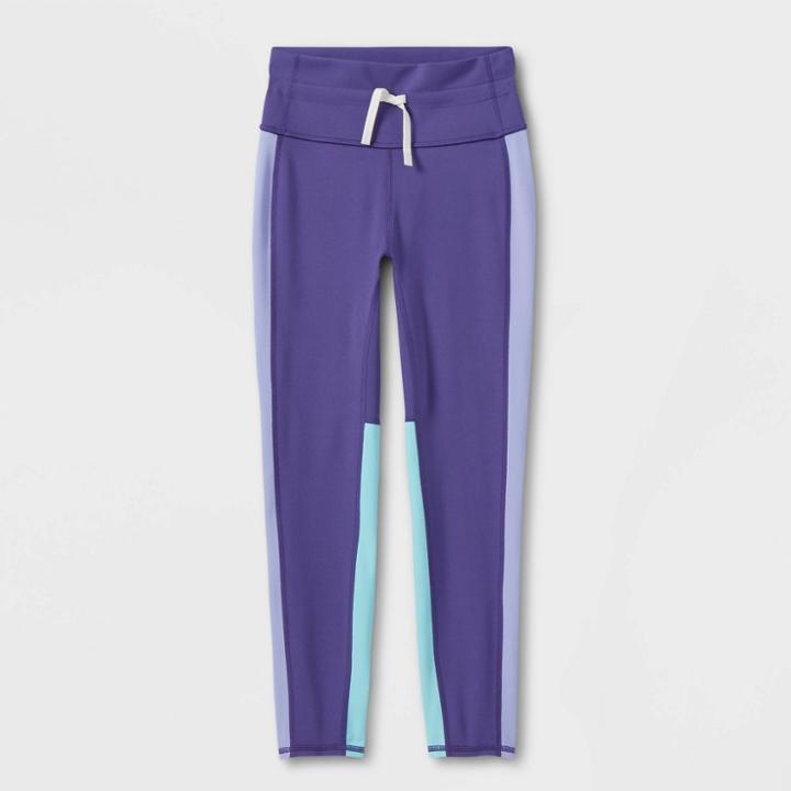 Girls' Colorblock Leggings - All In Motion Purple