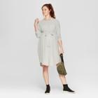 Maternity Tie Waist Sweatshirt Dress - Isabel Maternity By Ingrid & Isabel Light Heather Gray