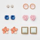 Girls' 6pk Floral Stud Earrings - Cat & Jack One Size,