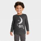 Toddler Boys' Printed Graphic Long Sleeve T-shirt - Cat & Jack Black