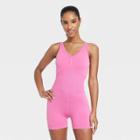Women's Seamless Short Bodysuit - Joylab Berry Pink