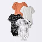 Baby 4pk Short Sleeve Bodysuit - Cloud Island Black