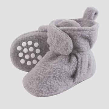 Luvable Friends Baby Fleece Lined Scooties - Heather Gray 18-24m, Kids Unisex, Grey Gray