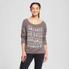 Women's Stranger Things Letter Lights Scoop Neck Sweatshirt (juniors') - Dark Gray