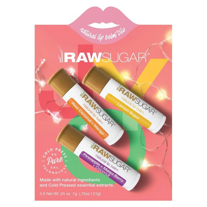 Raw Sugar Natural Lip Care Trio