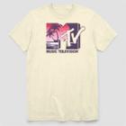Men's Mtv Paradise Beach Logo Short Sleeve Graphic T-shirt - Cream S, Men's, Size: