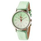 Women's Boum Ombre Color-fade Dial Metallic-finish Leather Strap Watch-mint,