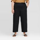 Target Women's Plus Size Mid-rise Cropped Wide Leg Pants - Prologue Black