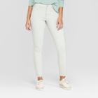 Women's High-rise Raw Cuff Slight Destroy Skinny Jeans - Universal Thread Gray Wash