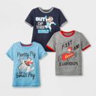 Toddler Boys' Curious George 3pk Short Sleeve T-shirts - Blue/gray 5t,
