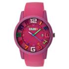 Women's Crayo Festival Watch With 3d Raised Numbers And Date Display-fushia, Pink
