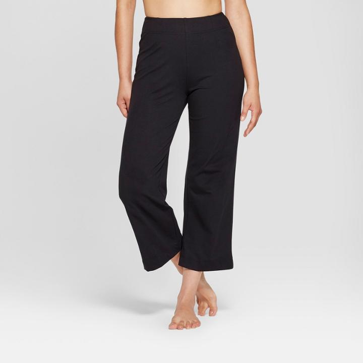 Women's Wide Leg Yoga Pants - Joylab Black Heather