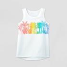 Girls' Palm Trees Graphic Tank Top - Cat & Jack White