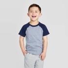 Petitetoddler Boys' Short Sleeve Raglan T-shirt - Cat & Jack Navy 12m, Toddler Boy's, Blue
