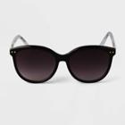 Women's Acetate Round Sunglasses - A New Day Black