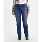 Levi's Women's Plus Size Mid-rise Classic Straight Jeans - Lapis Dark Horse