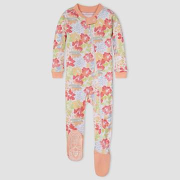 Burt's Bees Baby Baby Girls' Floral Footed Pajamas - Yellow