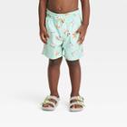 Toddler Boys' Dogs Swim Shorts - Cat & Jack Green