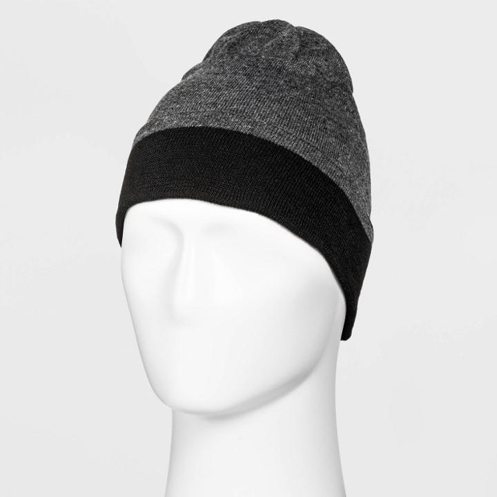 Men's Knit Beanie - Goodfellow & Co Brown/black